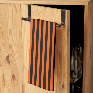 Halloween Pompoen Sinaasappel en Zwart Theedoek