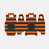 Halloween Pompoen Sinaasappel en Zwart Trick of Bedankdoosjes (Uitgevouwen)