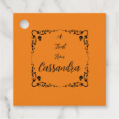 Halloween pompoen Sinaasappel gepersonaliseerd Bedankjes Labels (Voorkant)