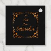 Halloween pompoen Sinaasappel gepersonaliseerd Bedankjes Labels (Achterkant)