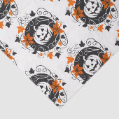 Halloween pompoen Sinaasappel zwart wit Tissuepapier (Detail)