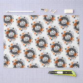 Halloween pompoen Sinaasappel zwart wit Tissuepapier (Craft)