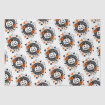 Halloween pompoen Sinaasappel zwart wit