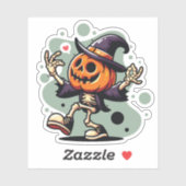 Halloween pompoen skelet sticker (Vel)