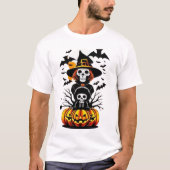 Halloween pompoen Skull T-shirt (Voorkant)