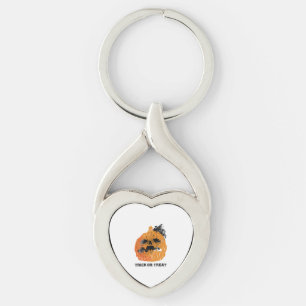 Halloween pompoen sleutelhanger