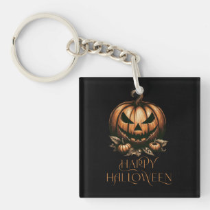 Halloween pompoen Sleutelhanger