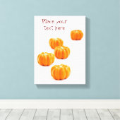 Halloween pompoen snoep canvas afdruk (Insitu (Houten vloer))