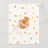 Halloween Pompoen Spice Cosy Spider Briefkaart (Voorkant)