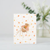 Halloween Pompoen Spice Cosy Spider Briefkaart (Staand voorkant)