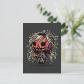 Halloween Pompoen Spook Briefkaart (Staand voorkant)