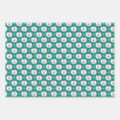 Halloween Pompoen, Spook Streep Patroon Inpakpapier Vel (Voorkant)