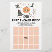 Halloween pompoen spooky bingo Baby shower spel Briefpapier (Voorkant)