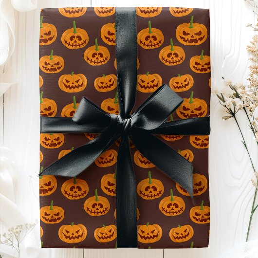 Halloween pompoen Spooky Jack O'Lanterns Patroon Cadeaupapier