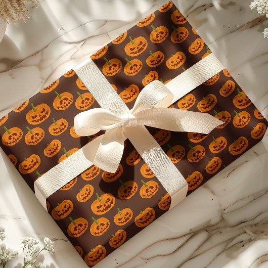 Halloween pompoen Spooky Jack O'Lanterns Patroon Cadeaupapier