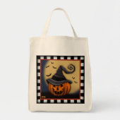 Halloween Pompoen Spooky Leuke Inspirivity Tote Bag (Voorkant)