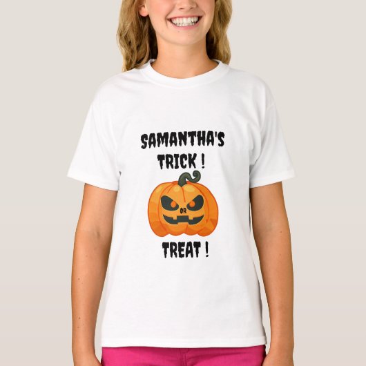 Halloween pompoen spooky verjaardagsfeest t-shirt (Voorkant)