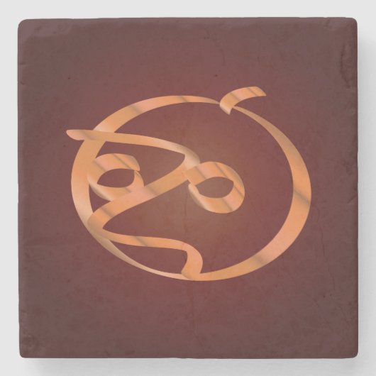 Halloween pompoen stenen onderzetter (Voorkant)