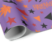 Halloween pompoen, sterren naadloos inpakpapier (Rol Hoek)