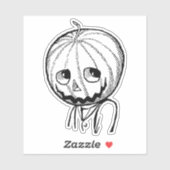 Halloween pompoen sticker (Vel)