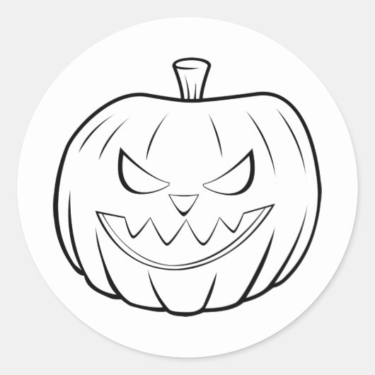 Halloween Pompoen Sticker (Voorkant)
