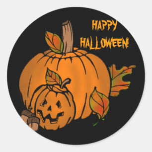 Halloween pompoen sticker