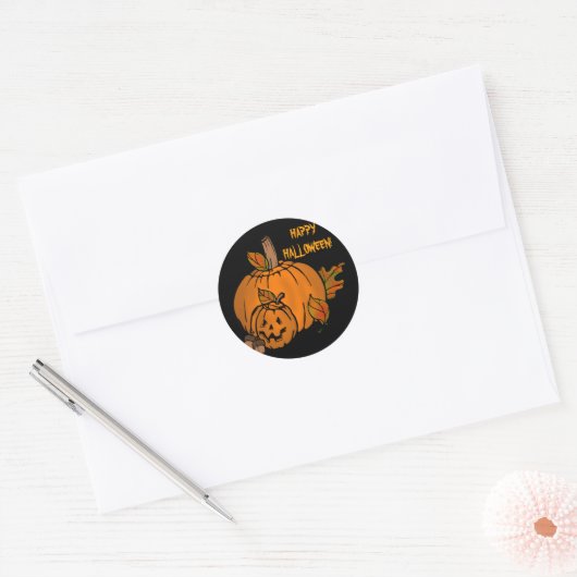 Halloween pompoen sticker (Envelop)