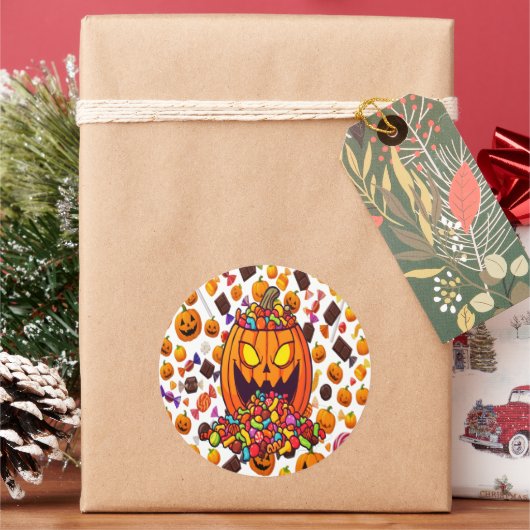 Halloween pompoen Sticker Gift (Feestdagen)