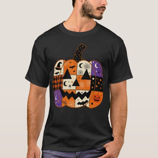 Halloween pompoen t-shirt (Voorkant)
