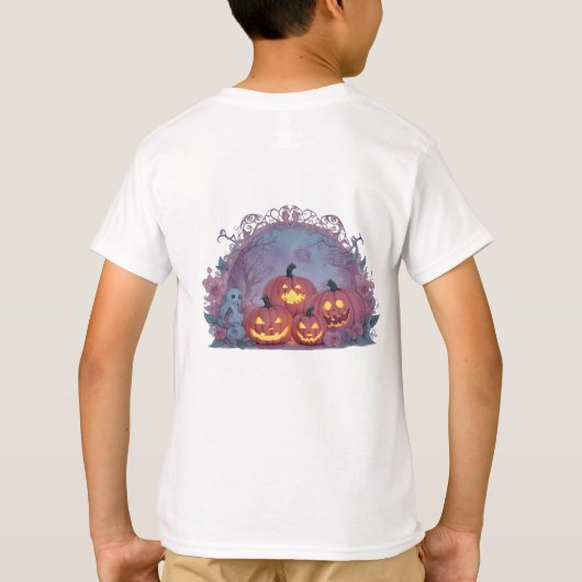 Halloween pompoen t-shirt (Achterkant)