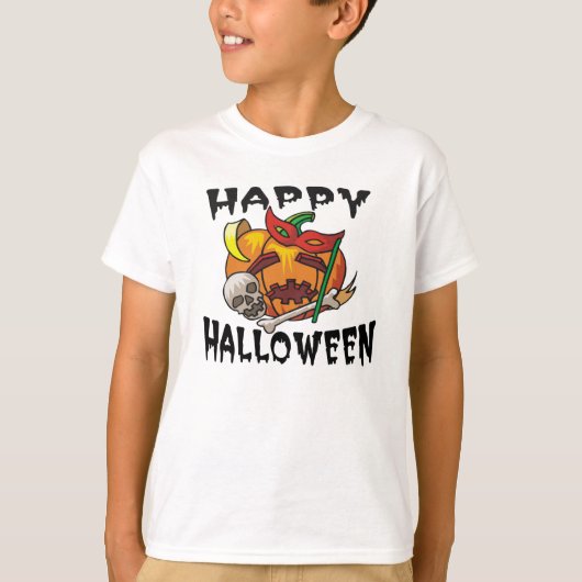 Halloween Pompoen T-Shirt (Voorkant)