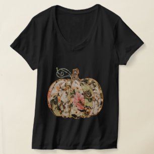 Halloween Pompoen T-shirt Bloemen Applique