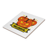 Halloween Pompoen                            Tegeltje (Zijkant)