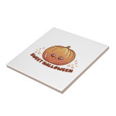 Halloween pompoen tegeltje (Zijkant)
