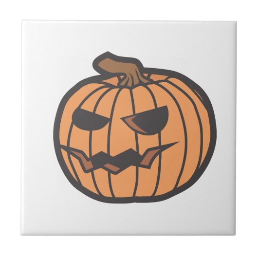 Halloween pompoen tegeltje (Voorkant)