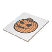 Halloween pompoen tegeltje (Zijkant)