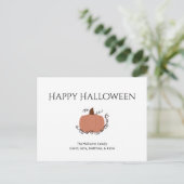 Halloween pompoen tekenen Schattigee typografie Feestdagenkaart (Staand voorkant)