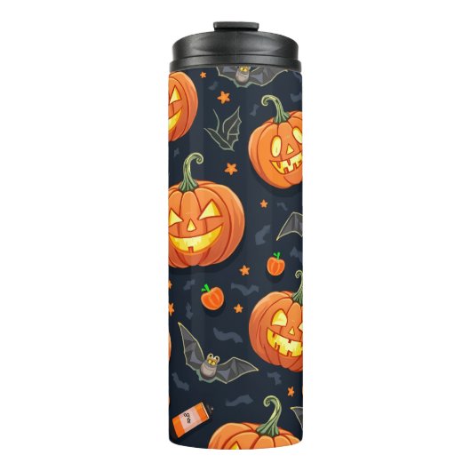 Halloween pompoen Thermal Tumbler Thermosbeker (Voorkant)
