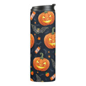 Halloween pompoen Thermal Tumbler Thermosbeker (Gedraaid links)