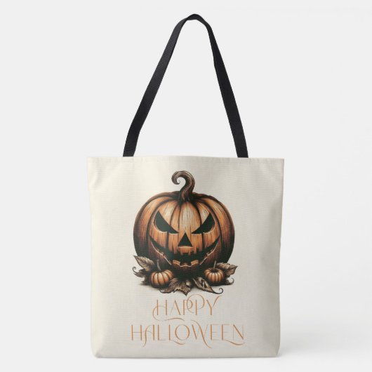 Halloween pompoen Tote Bag (Voorkant)