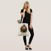 Halloween pompoen Tote Bag (Op model)