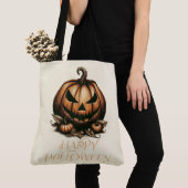Halloween pompoen Tote Bag (Dichtbij)