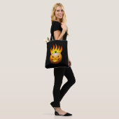 Halloween Pompoen Tote Bag (Op model)