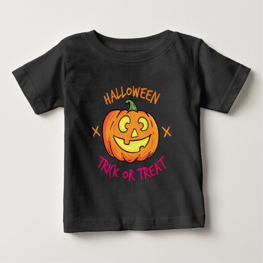 Halloween Pompoen Trick or Treat Label (Voorkant)