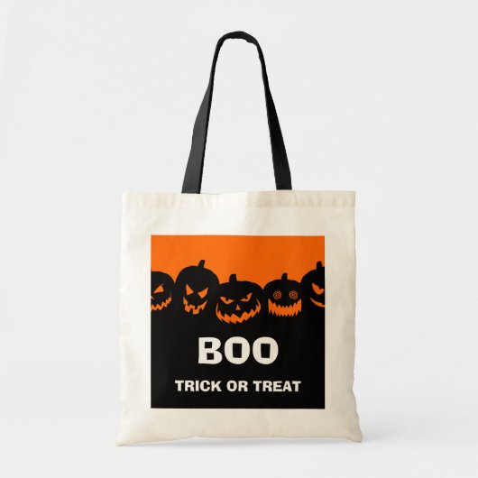 Halloween Pompoen Trick or treat Snoep Bag Tote Bag (Voorkant)