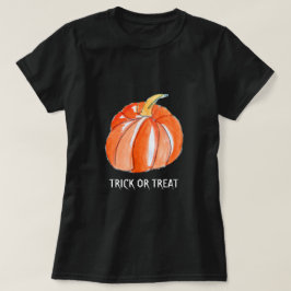 Halloween pompoen trick or treat t-shirt