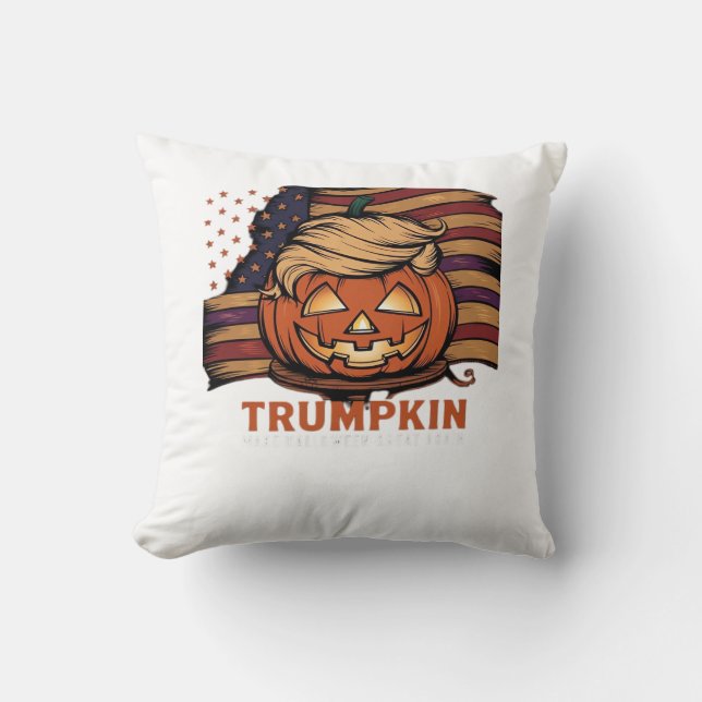 Halloween, pompoen Trumpkin, maak Halloween geweld Kussen (Voorkant)