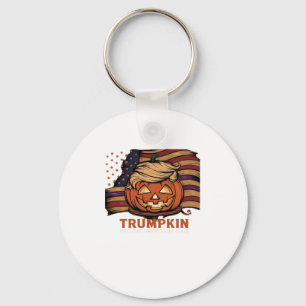 Halloween, pompoen Trumpkin, maak Halloween geweld Sleutelhanger