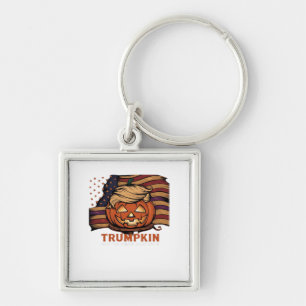 Halloween, pompoen Trumpkin, maak Halloween geweld Sleutelhanger