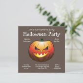 Halloween Pompoen Uitnodigingskaart (Staand voorkant)